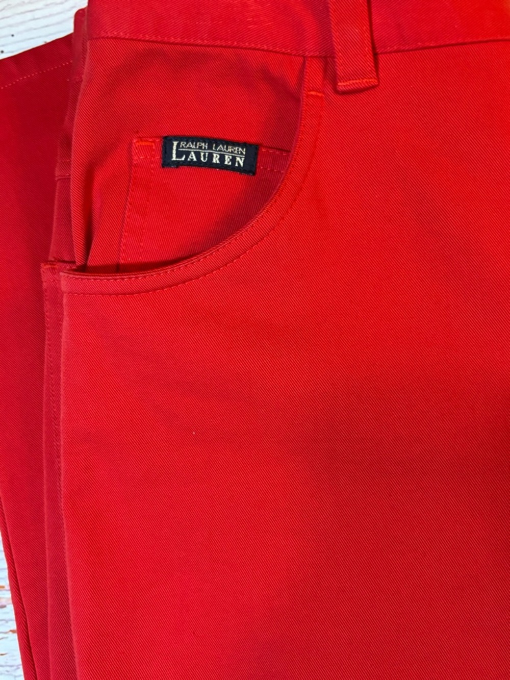 Lauren Ralph Lauren Women's High Rise Skinny Stretch Red Jeans Size 6